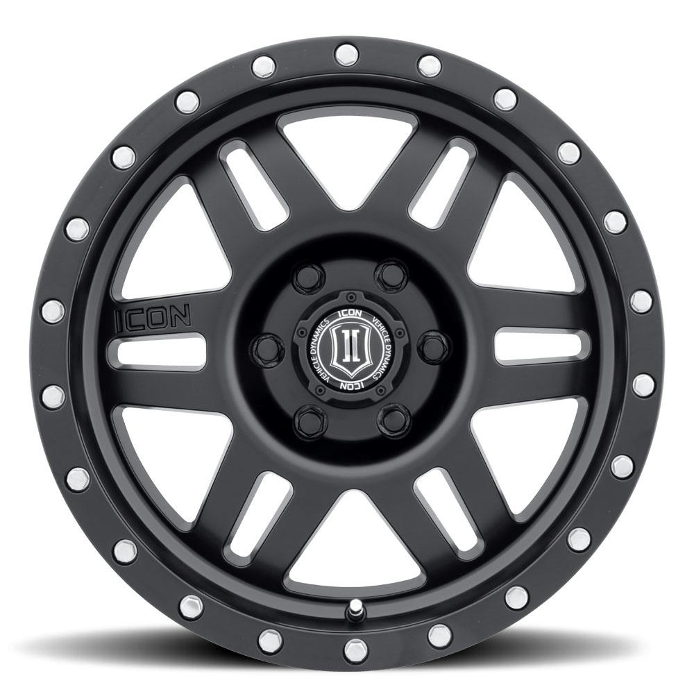 ICON Alloys 1417858357SB Six Speed Satin Black - 17 X 8.5 / 6 X 5.5 / 25mm / 5.75 bs