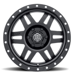 ICON Alloys 1417858357SB Six Speed Satin Black - 17 X 8.5 / 6 X 5.5 / 25mm / 5.75 bs