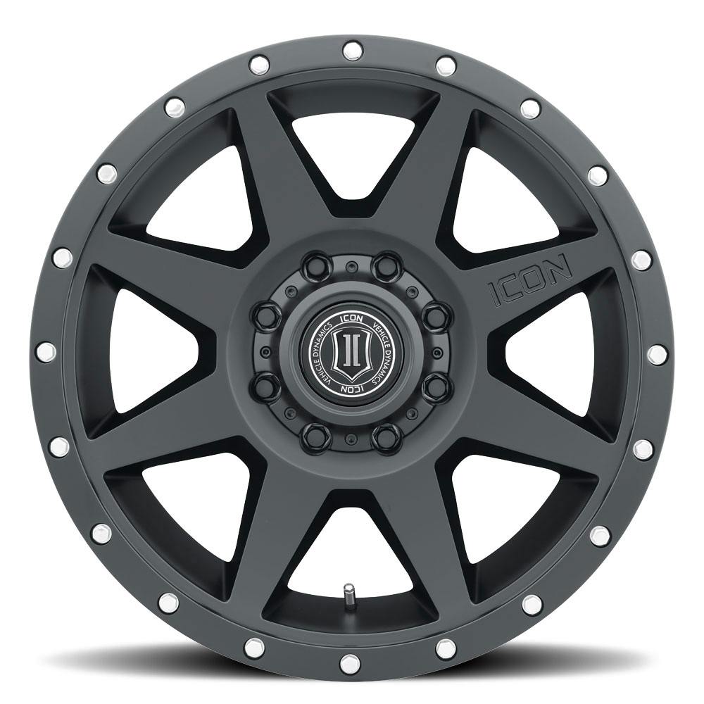 ICON Alloys 1820908055SB Rebound Satin Black - 20 X 9 / 8 X 6.5 / 12mm / 5.5 bs