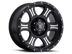 ICON Alloys 1017856350MB Shield Satin Black Mach - 17 X 8.5 / 6 X 135 / 6mm / 5 bs