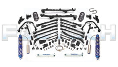 Fabtech K4017 6in. LONGARM W/BLUE FRT 2.5 C/O/RR CS/PERF RR SHKS 97-02 JEEP TJ ALL MODELS 4WD