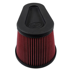 S&B Filters Air Filter For Intake Kits 75-5136 / 75-5136D Oiled Cotton Cleanable Red KF-1076-BKJF