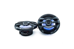 Kenwood KFC-1673MRBL 260 Watts Max 4 Ohms 6.5 Inch 2-Way RGB Lightning Marine Power Sports LED Speakers- Black