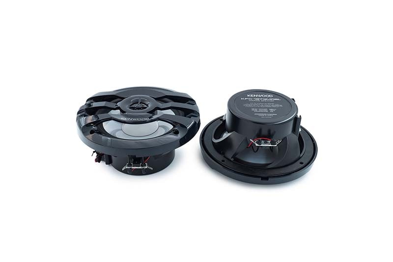 Kenwood KFC-1673MRBL 260 Watts Max 4 Ohms 6.5 Inch 2-Way RGB Lightning Marine Power Sports LED Speakers- Black