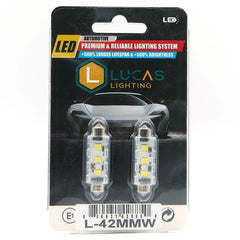 Lucas Lighting,42mm Festoon Canbus Bulb (White)