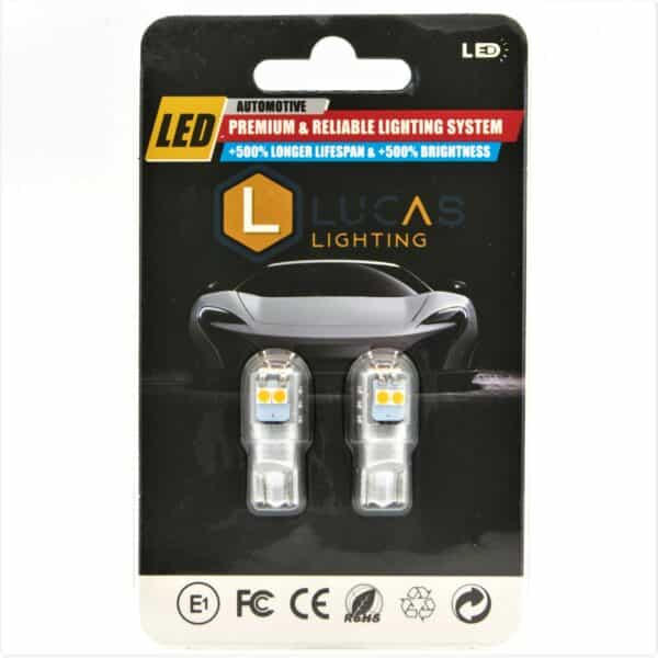 Lucas Lighting,T10 194 6 LED Canbus Bulb (Amber)