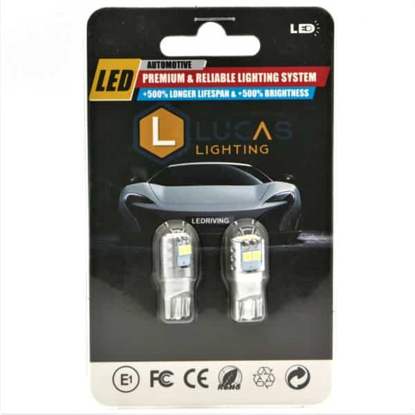 Lucas Lighting,T10 194 6 LED Canbus Bulb (White)
