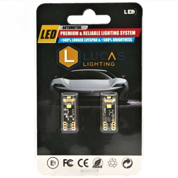 Lucas Lighting,T10 194 Digital Canbus Bulb with Fuse (White)
