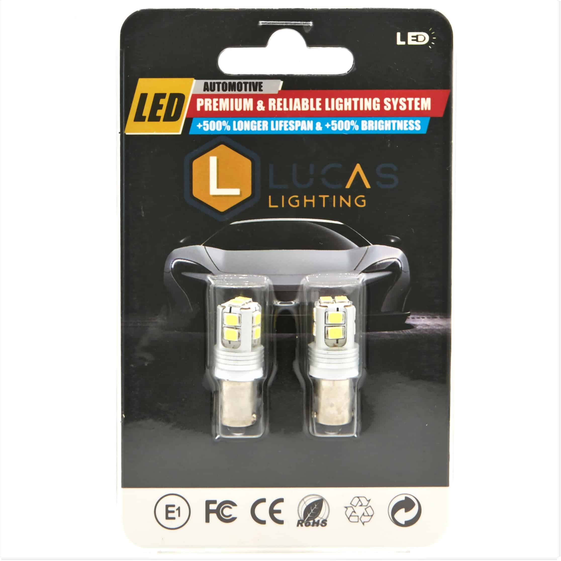 Lucas Lighting,T4W/BA9S LED Canbus Bulb (White) Also Fits BAX9S and BAY9S