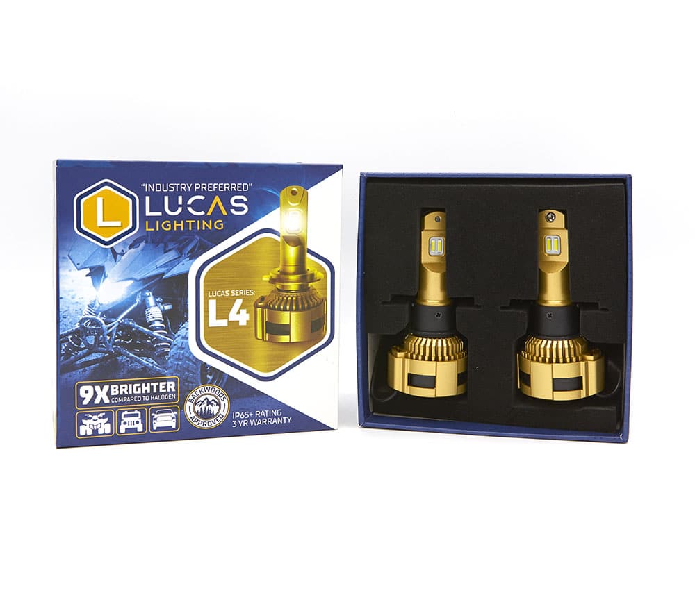 Lucas Lighting,L4-H4 PAIR Dual output.  Replaces H4,9003,9003CB/EB/LL/ST/SU/XV,HB2