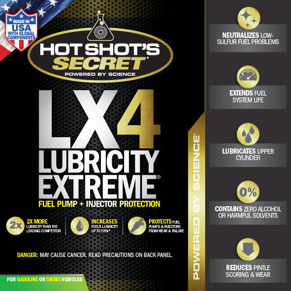 Hot Shots Secret LX4 LUBRICITY EXTREME Fuel Additive - 32 OZ LX432Z