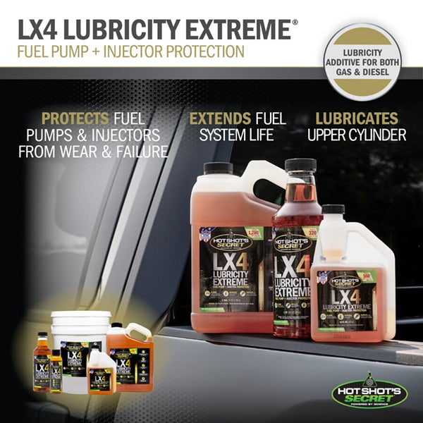 Hot Shots Secret LX4 LUBRICITY EXTREME Fuel Additive - 16 OZ SQUEEZE LX416ZSP