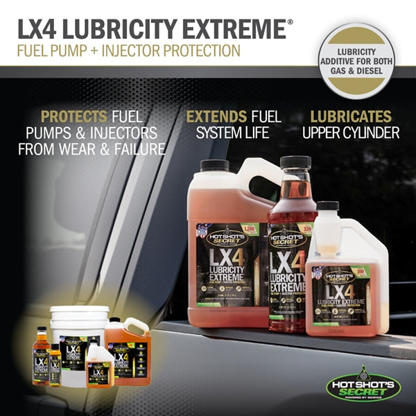 Hot Shots Secret LX4 LUBRICITY EXTREME Fuel Additive - 32 OZ LX432Z