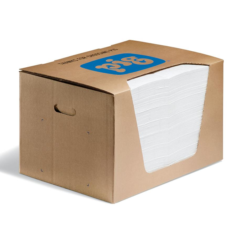 New Pig Corporation MAT440 PIG Water-Repellent Oil-Absorbent Heavy-Weight Mat Pad 100/box