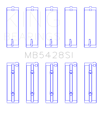 King Engine Bearings Inc MB5428SI0.25 MAIN BEARING SET For HONDA R18A1