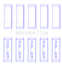 King Engine Bearings Inc MB5847SM0.5 MAIN BEARING SET For FORD 6.7 POWER STROKE V8 DIESEL OS +.040