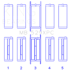 King Engine Bearings Inc MB 529XPC MAIN BEARING SET For FORD 260CI 289CI 302 5.0L WINDSOR