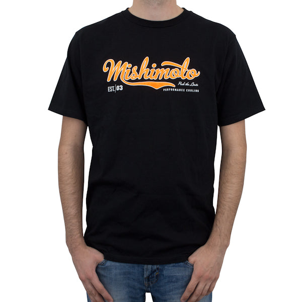 Mishimoto MMAPL-SCRIPT-BKM Mishimoto Men's Athletic Script T-Shirt Black  MMAPL-SCRIPT-BKM