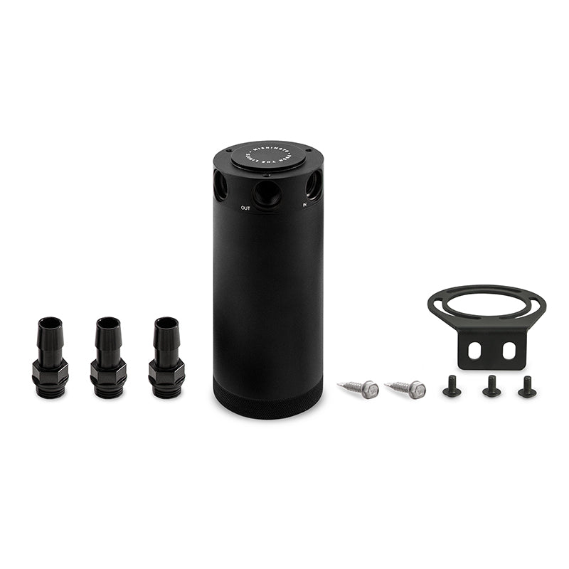 Mishimoto MMBCC-CBTHR-XLBK Mishimoto XL Compact Baffled Oil Catch Can 3-Port  MMBCC-CBTHR-XLBK