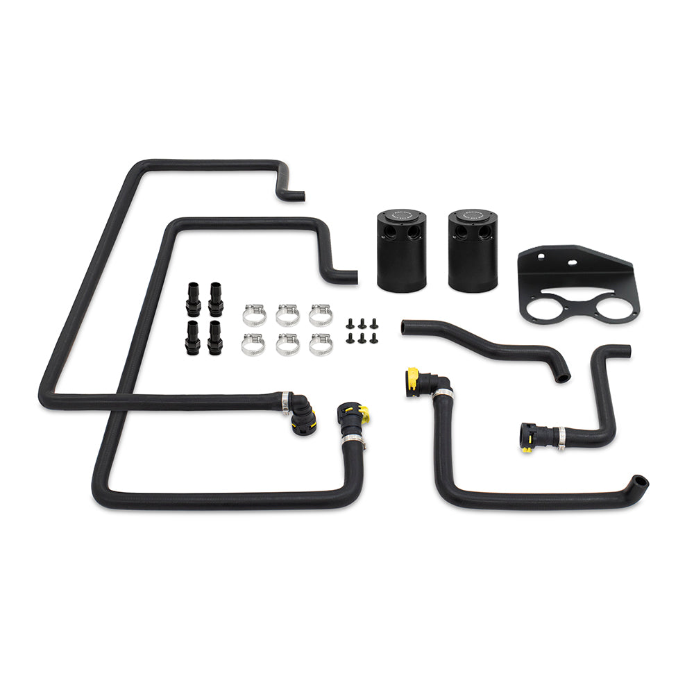 Mishimoto MMBCC-F27T-18SBE Baffled Oil Catch Can Kit Fits Ford F-150 2.7L EcoBoost 2018-2020  MMBCC-F27T-18SBE