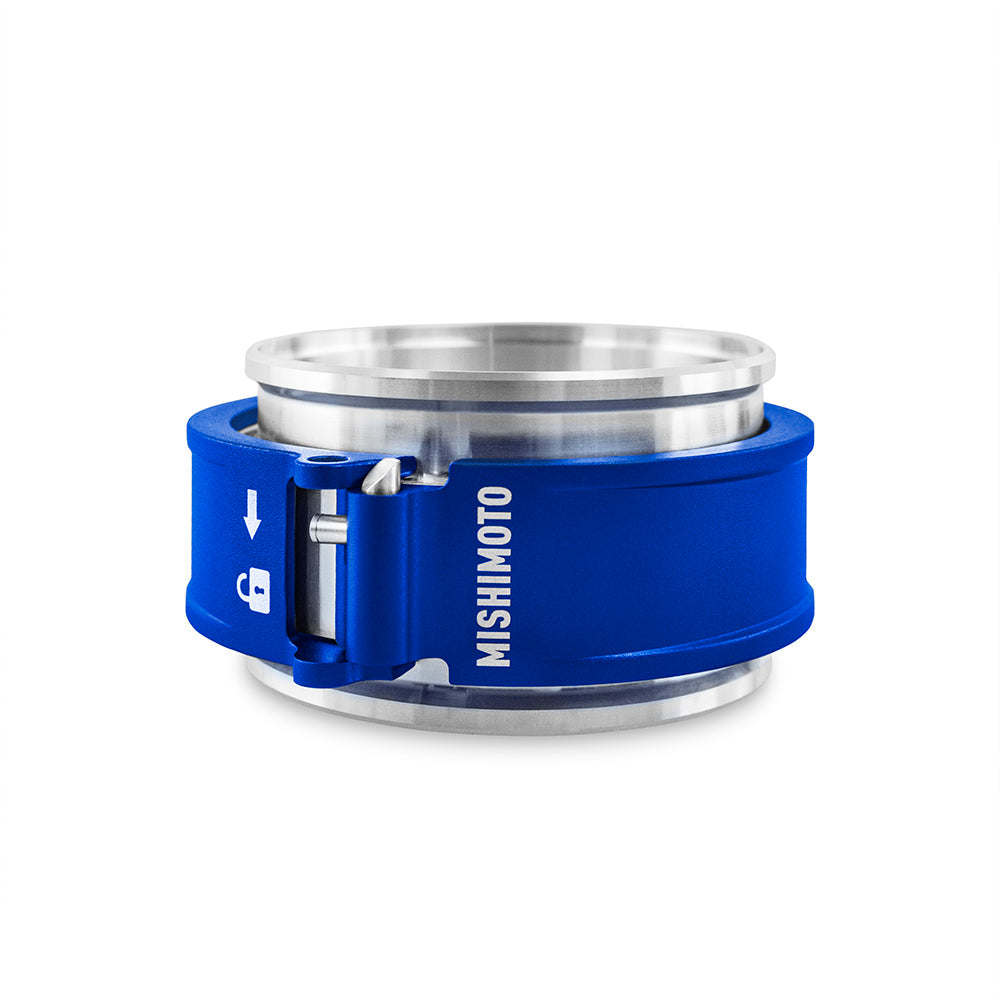 Mishimoto MMCLAMP-QD-30BL Quick Release Clamp Assembly 3in Blue  MMCLAMP-QD-30BL