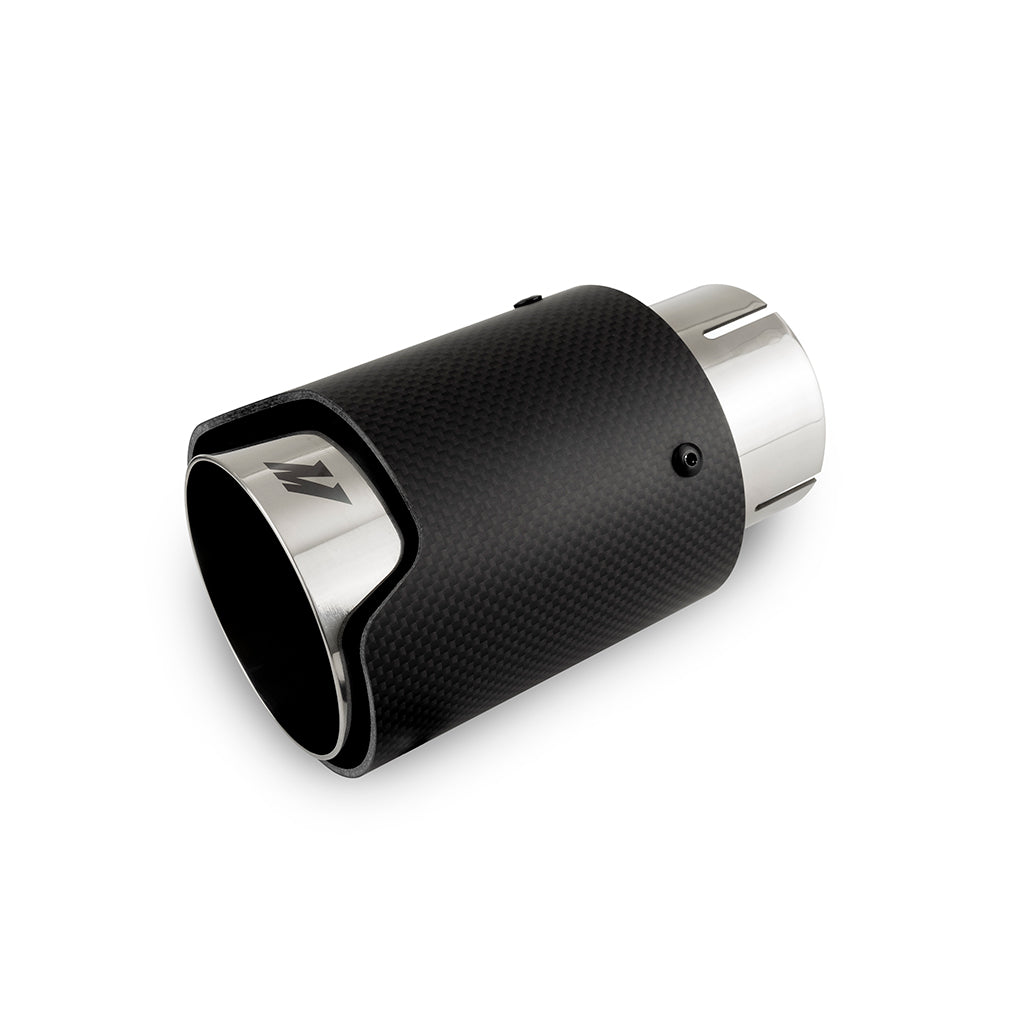 Mishimoto MMEXH-TIP-CFM25P Mishimoto Carbon Fiber Exhaust Tip M Logo 2.5?  MMEXH-TIP-CFM25P