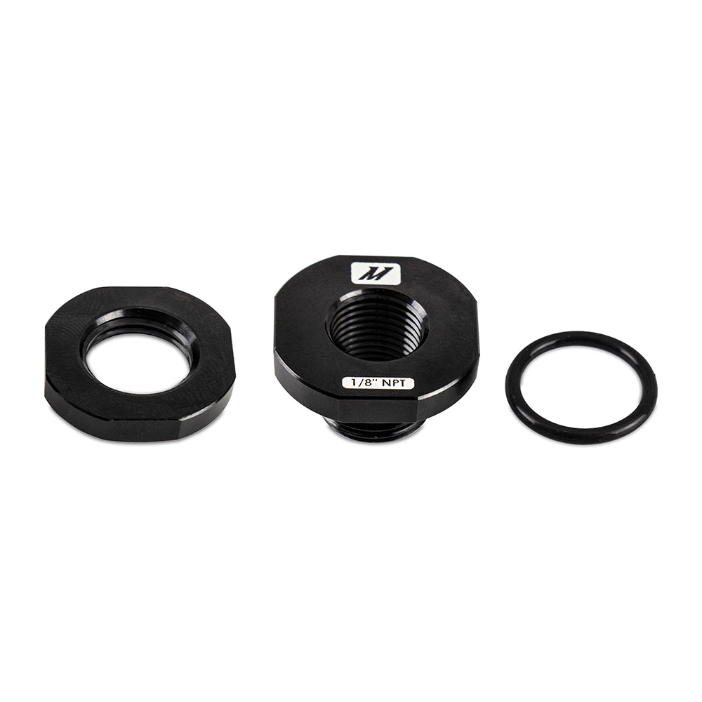 Mishimoto MMFT-NZL-18BK Aluminum 1/8-in-NPT Add-On Bung for Hoses & Couplers Black  MMFT-NZL-18BK