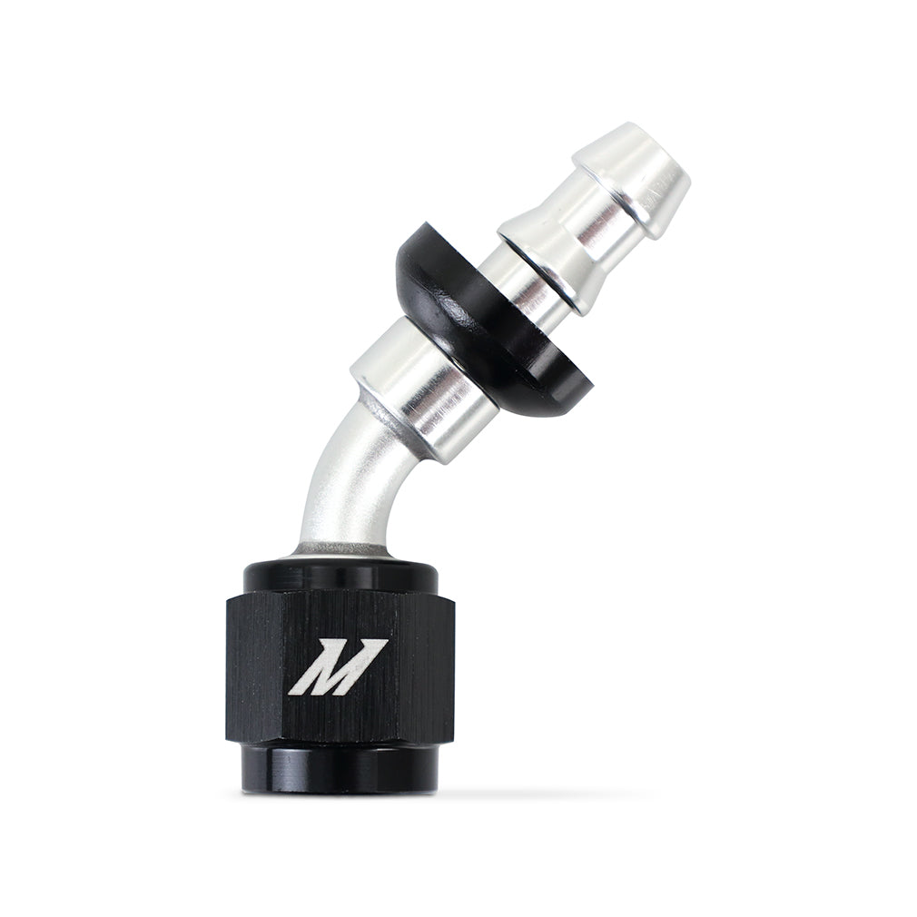 Mishimoto MMFT-PL-445 Mishimoto Push-Lock Fitting -4AN 45-Degree  MMFT-PL-445