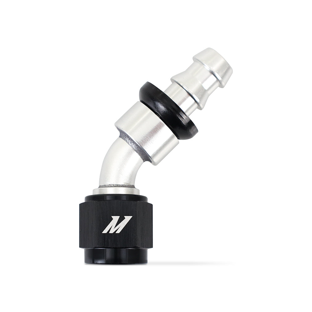 Mishimoto MMFT-PL-645 Mishimoto Push-Lock Fitting -6AN 45-Degree  MMFT-PL-645