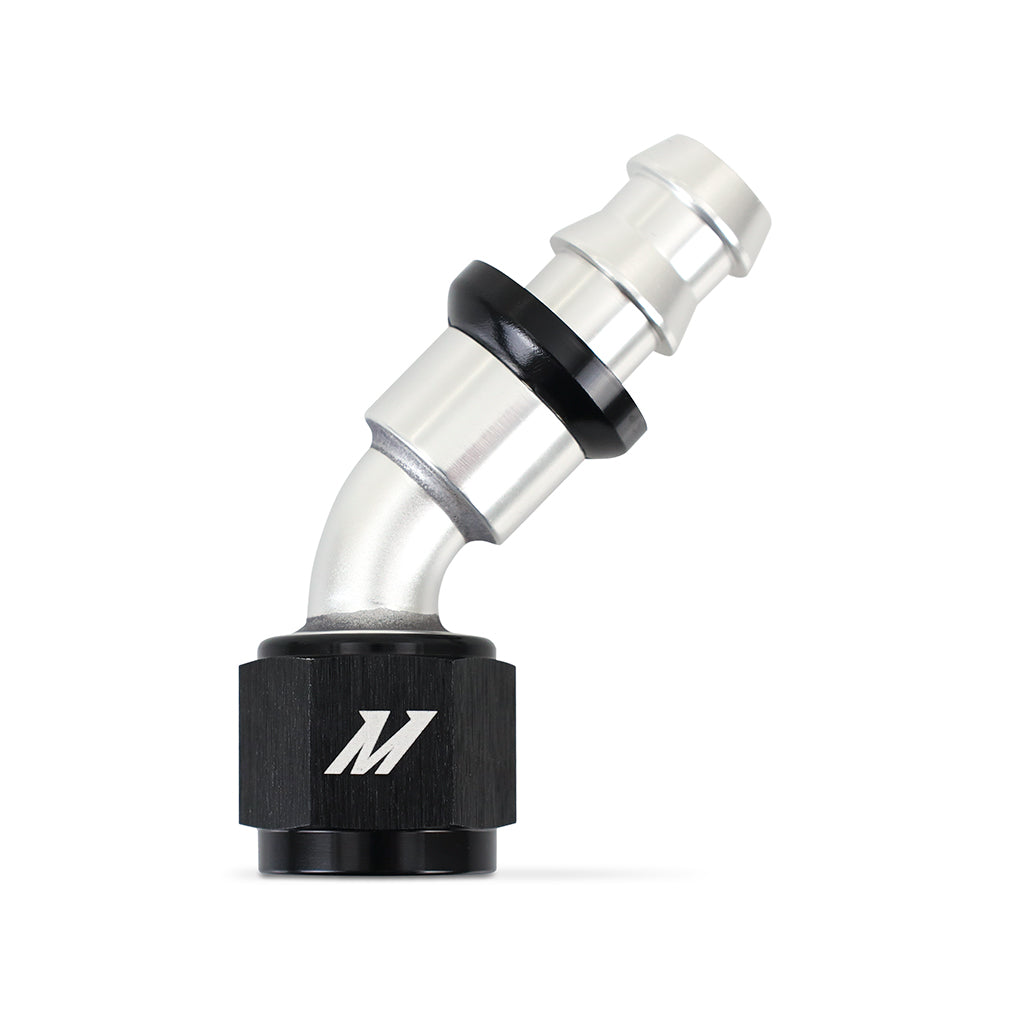 Mishimoto MMFT-PL-845 Mishimoto Push-Lock Fitting -8AN 45-Degree  MMFT-PL-845