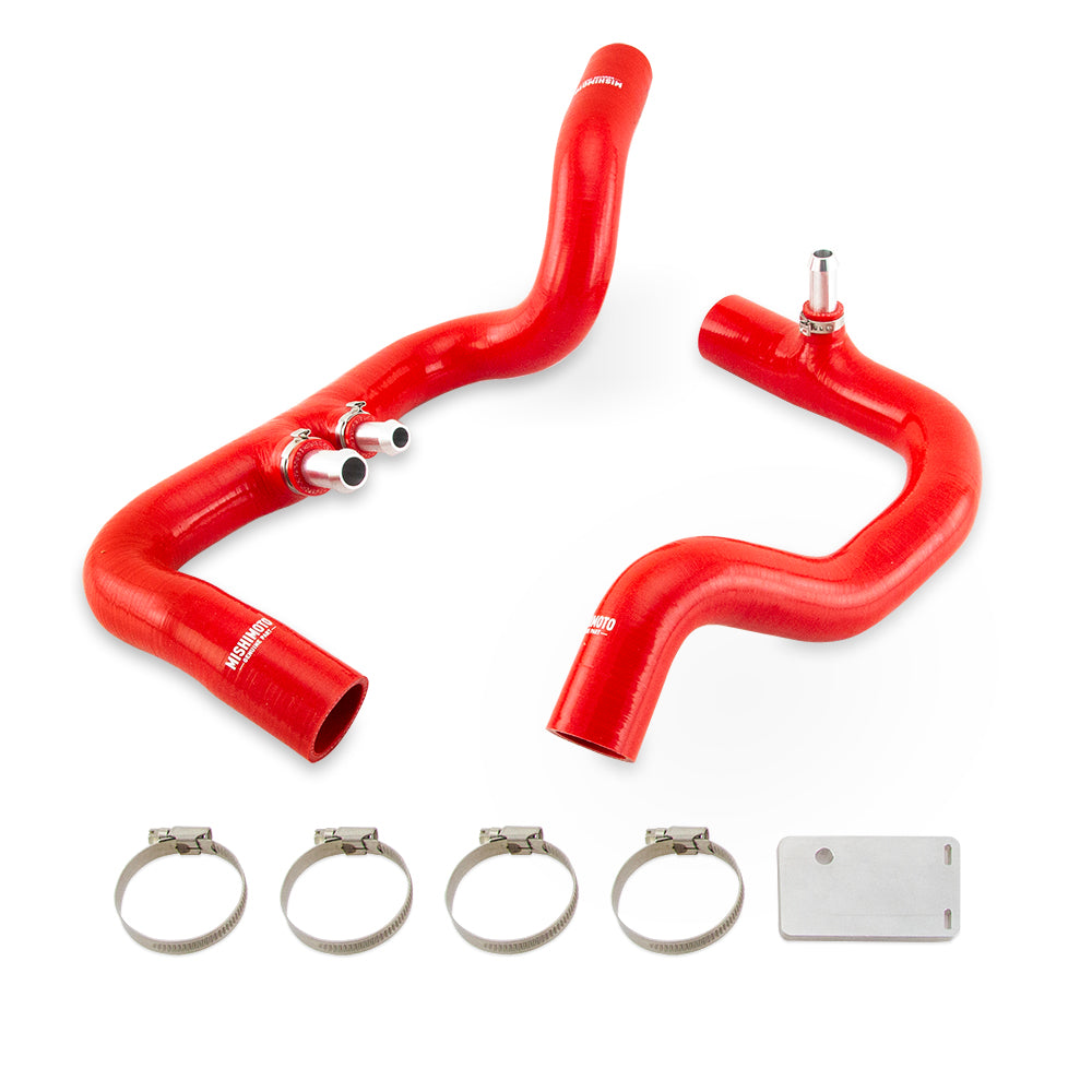 Mishimoto MMHOSE-JLP-18ARD Silicone Coolant Hose Kit Fits 2018+ Jeep Wrangler JL 3.6L W/ Auto Trans Red  MMHOSE-JLP-18ARD