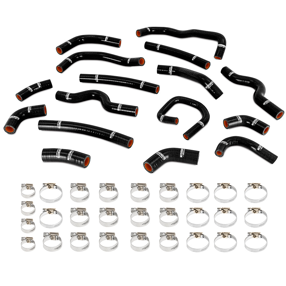 Mishimoto MMHOSE-LCR-99HHBK Silicone Heater Hose Kit fits Toyota Land Cruiser 4.7L 1998-2002 Black  MMHOSE-LCR-99HHBK