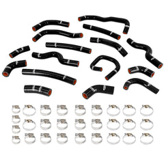 Mishimoto MMHOSE-LCR-99HHBK Silicone Heater Hose Kit fits Toyota Land Cruiser 4.7L 1998-2002 Black  MMHOSE-LCR-99HHBK
