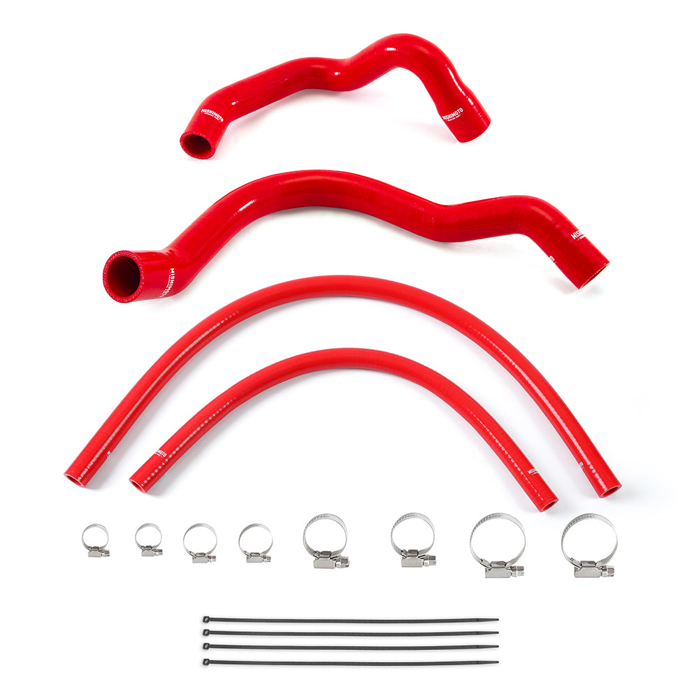 Mishimoto MMHOSE-XJ6-92KRD Jeep Cherokee XJ 4.0L Silicone Radiator and Heater Hose Kit Red  MMHOSE-XJ6-92KRD
