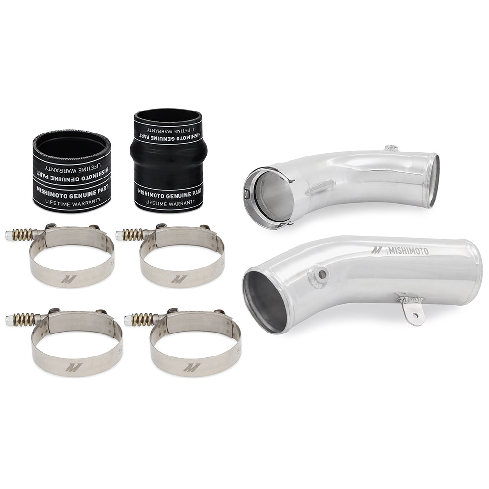 Mishimoto MMICP-DMAX-17CP Cold-Side Intercooler Pipe and Boot Kit fits 6.6L Duramax L5P '17-'19 Polished  MMICP-DMAX-17CP