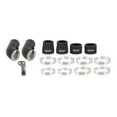 Mishimoto MMICP-F10-12MWBK Mishimoto Charge Pipes Fits BMW F1X M5/M6 2012-2018 Micro Wrinkle Black  MMICP-F10-12MWBK
