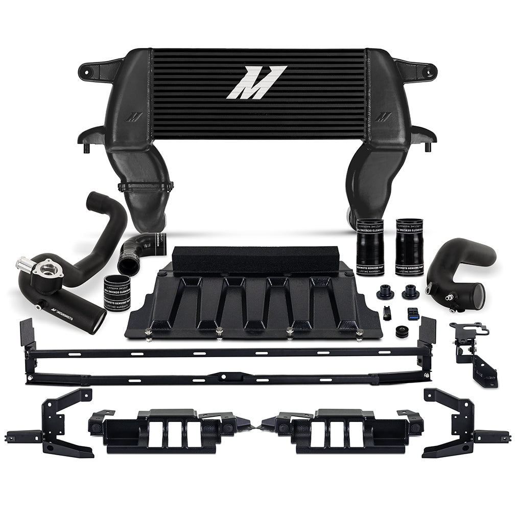 Mishimoto MMINT-BR23-21HKBKBK High-mount Intercooler Kit 2021+ Ford Bronco 2.3L Black Core Black Pipes  MMINT-BR23-21HKBKBK