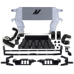 Mishimoto MMINT-BR23-21HKSLBK High-mount Intercooler Kit 2021+ Ford Bronco 2.3L Silver Core Black Pipes  MMINT-BR23-21HKSLBK
