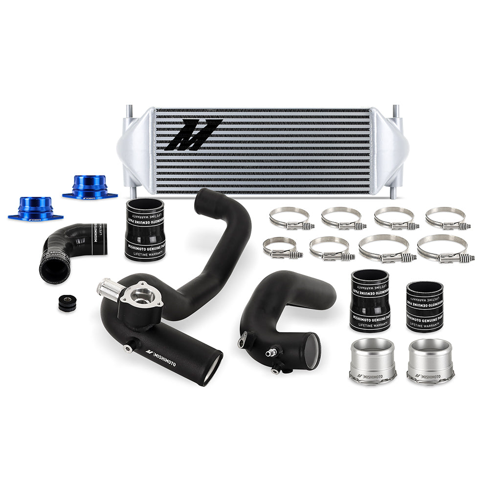 Mishimoto MMINT-BR23-21KBSL Performance Intercooler Kit Ford Bronco 2.3L 2021+ Silver IC Black IC Pipes  MMINT-BR23-21KBSL
