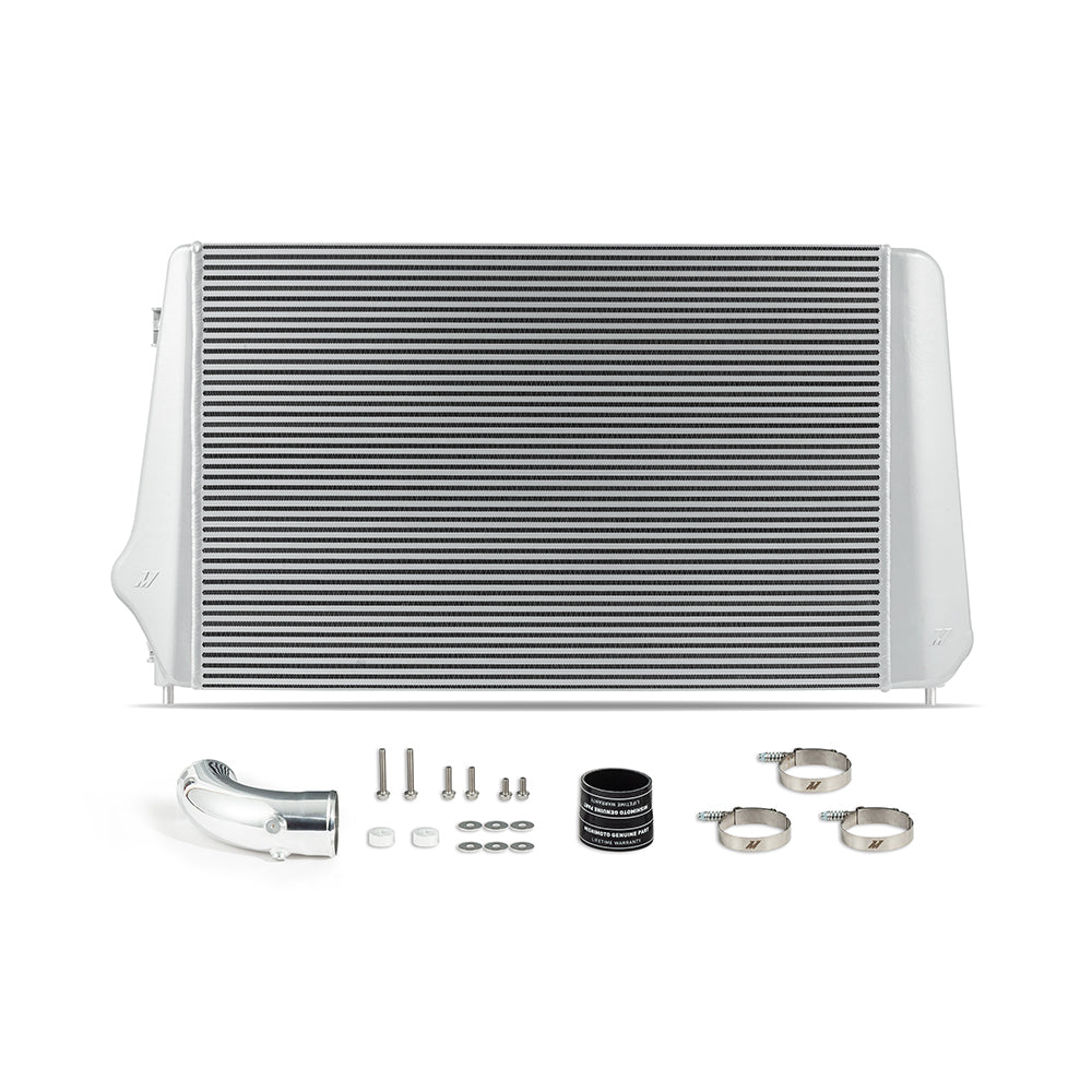 Mishimoto MMINT-DMAX-17SL Performance Intercooler fits Chevrolet/GMC 6.6L Duramax L5P 2017-2019 Silver  MMINT-DMAX-17SL