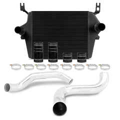 Mishimoto MMINT-F2D-99KBKP Ford 7.3L Powerstroke Intercooler Kit 1999-2003 Black Cooler Polished Pipes  MMINT-F2D-99KBKP