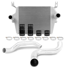 Mishimoto MMINT-F2D-99KSLP Ford 7.3L Powerstroke Intercooler Kit 1999-2003 Silver Cooler Polished Pipes  MMINT-F2D-99KSLP
