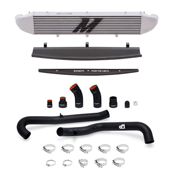 Mishimoto MMINT-FIST-14KBSL Ford Fiesta ST Performance Intercooler Kit 2014-2019 Black Pipes Silver Cooler  MMINT-FIST-14KBSL