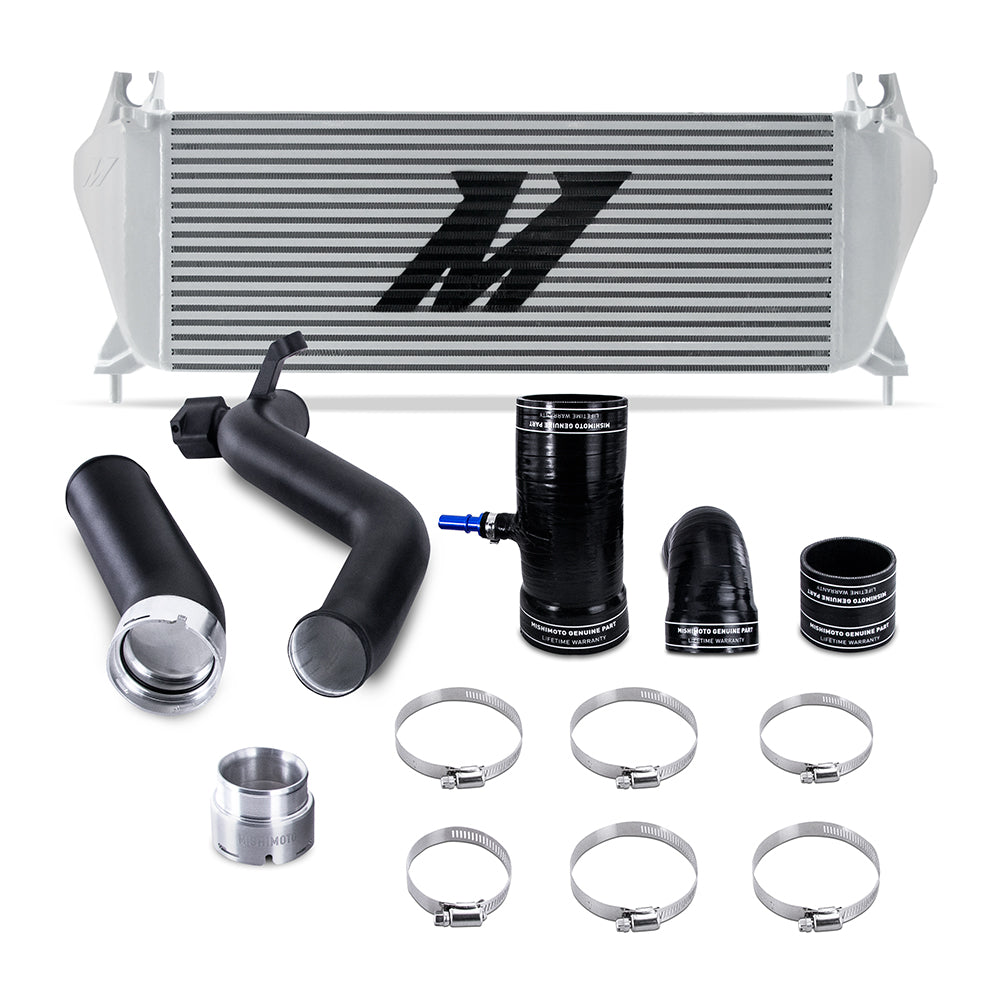 Mishimoto MMINT-RGR-19KSLBK Intercooler Kit fits Ford Ranger 2.3L 2019+ Silver Cooler Black Pipes  MMINT-RGR-19KSLBK