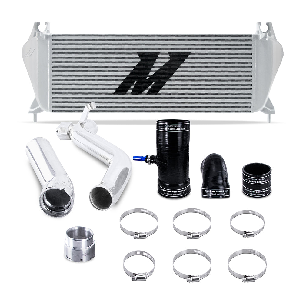 Mishimoto MMINT-RGR-19KSLP Intercooler Kit fits Ford Ranger 2.3L 2019+ Silver Intercooler Polished Pipes  MMINT-RGR-19KSLP