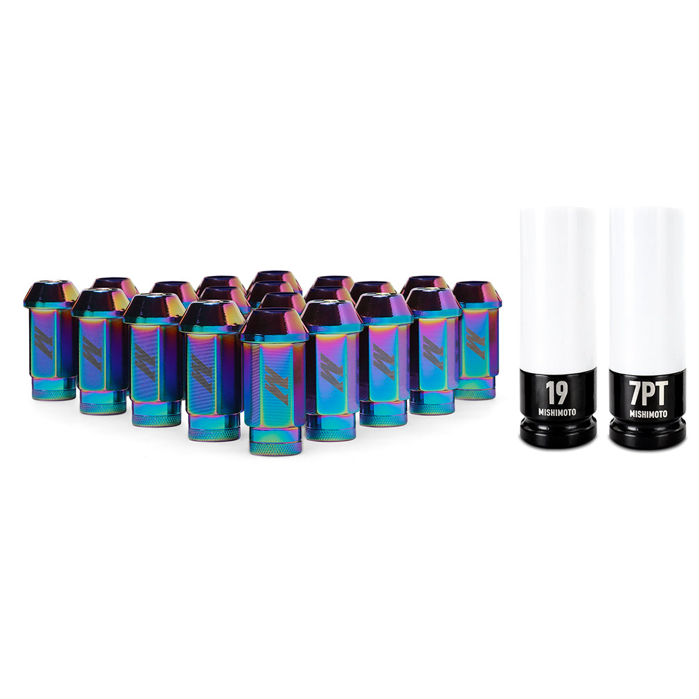 Mishimoto MMLG-125-20LNC Mishimoto Aluminum Locking Lug Nuts M12x1.25 20pc Set Neo Chrome  MMLG-125-20LNC