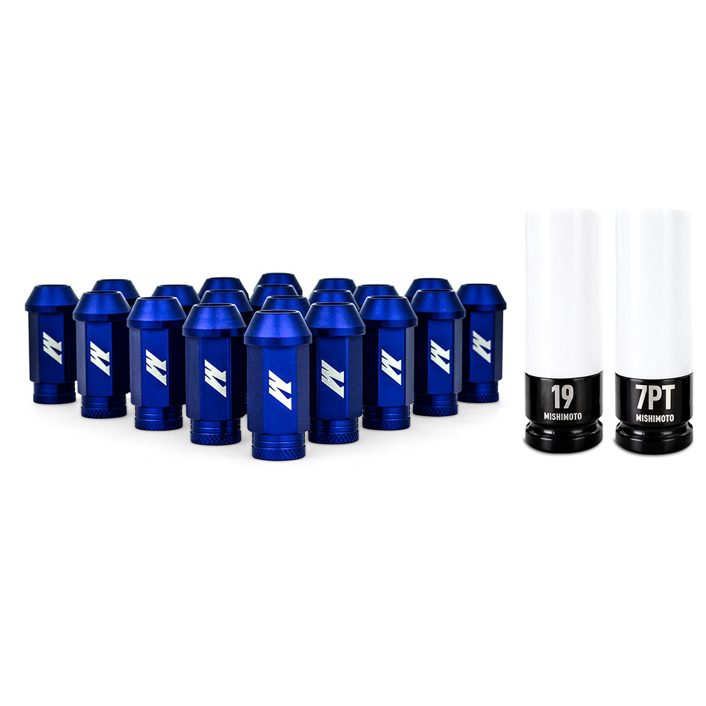 Mishimoto MMLG-15-20LBL Mishimoto Aluminum Locking Lug Nuts M12x1.5 20pc Set Blue  MMLG-15-20LBL