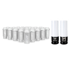 Mishimoto MMLG-15-27LSL Mishimoto Aluminum Locking Lug Nuts M12 X 1.5 Fits Ford Bronco 2021+ Silver  MMLG-15-27LSL