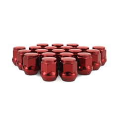 Mishimoto MMLG-AC1215-20RD Mishimoto Steel Lug Nuts M12x1.5 Acorn Seat 20pc Set Red  MMLG-AC1215-20RD