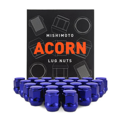 DISCONTINUED - Mishimoto MMLG-AC1215-24BL Mishimoto Steel Lug Nuts M12x1.5 Acorn Seat 24pc Set Blue  MMLG-AC1215-24BL